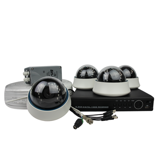 Комплект аналогового видеонаблюдения из 4 камер